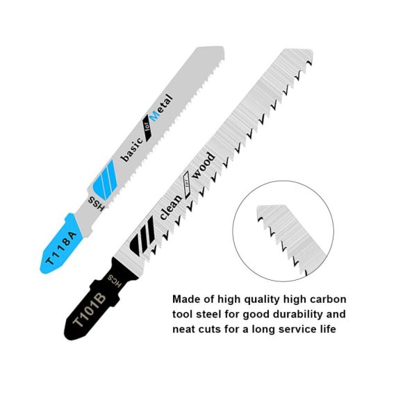 29-teiliges Stichsägeblätter-Set für Holz und Metall – Professionelles T-Schaft-Design für Bosch Dewalt Makita Milwaukee – Enthält T118A T101AO T144D T101B T123X T127D T345XF – HSS/BIM/HCS Stichsägeblätter in praktischer Kunststoffbox