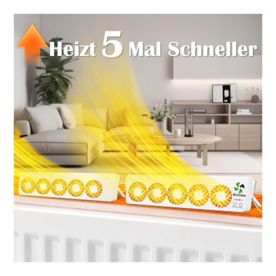 Smartes Heizungsmanagement Duo-Set Heizkörperregler & Zubehör mit leistungsstarkem Ventilator und 10 verbesserten Lüftern für maximale Heizeffizienz und Energieeinsparung