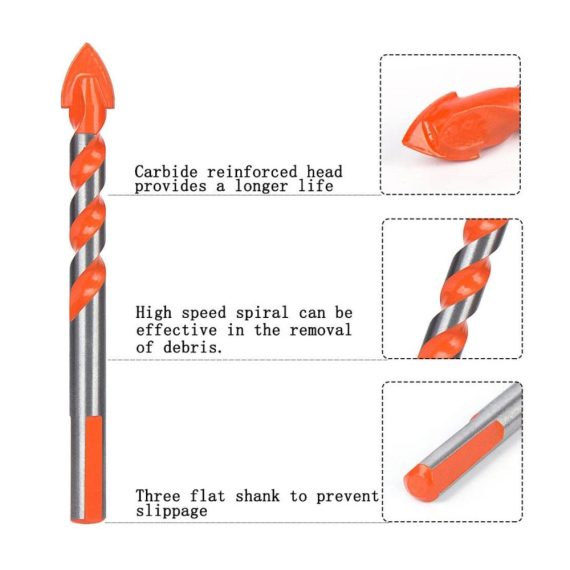 Professionelles 9-teiliges Keramikbohrer-Set für Fliesen & Glas - Präzise Fliesenbohrer von 3-16 mm - Ideal für präzises Bohren in Fliesenoberflächen
