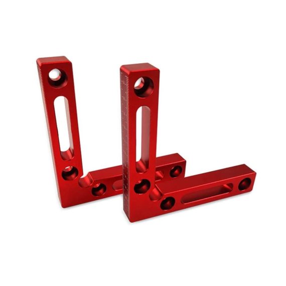 2er-Pack Zimmermannswinkel 90 Grad aus Aluminiumlegierung - 12x12 cm Positionierquadrate für präzise Holzbearbeitung