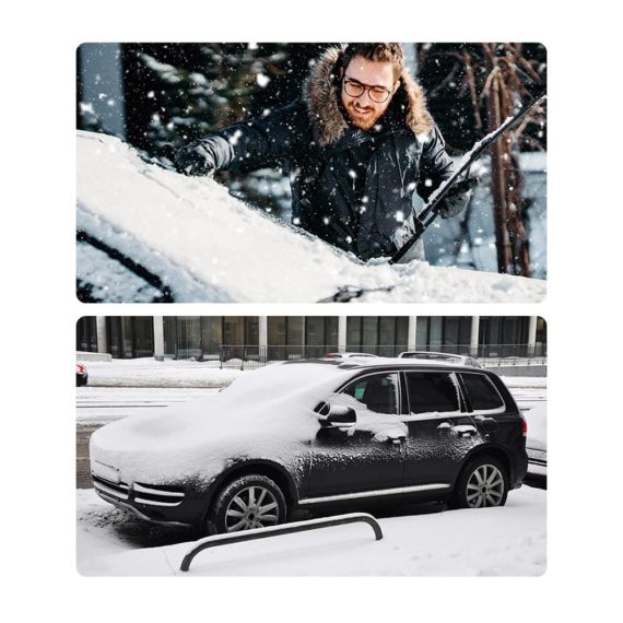 3-in-1 Zusammenklappbare Schneeschaufel Tragbares Set für Auto & Camping