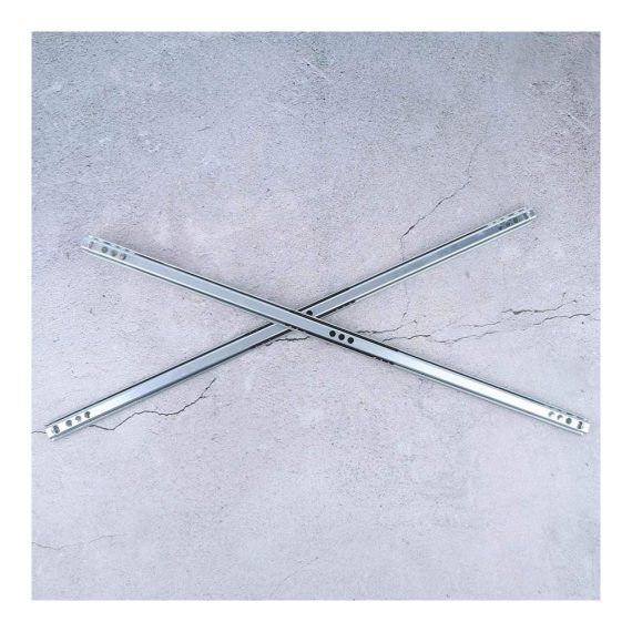 2-teilige Heavy-Duty-Schubladenführungen (450x17mm) - Robuste Stahlkugel-Schienen für Schubladenauszüge und Schränke