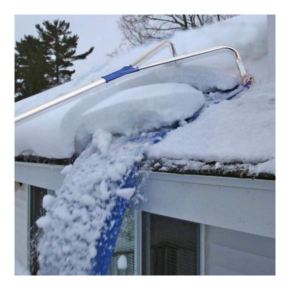 21ft Teleskop Schneeräumer für Dächer - Leichtes Entfernen bei 30 Grad Neigung - Ideales Winterwerkzeug für effektive Schneeräumung