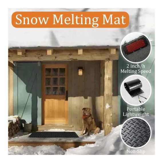 Frostschutz-Heizkabel Set 3 Schneeschmelzende Matten für den Außenbereich – Ideal für Auffahrten Gehwege und mehr