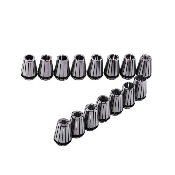 ER20 Präzisions-Spannzangen-Set (15-teilig) für CNC-Graviermaschinen und Fräsdrehwerkzeuge - Spannbereich 1–13 mm