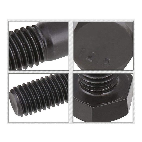 BOZONLI M8×16mm Strukturschrauben – Hochwertige Vollgewindeschrauben aus Kohlenstoffstahl (10 Stück) in elegantem Schwarz