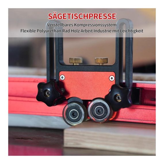Präziser Bandsägen-Zubehör Feder-Lock-Bretter & Roller Feeder für Holzbearbeitungstische