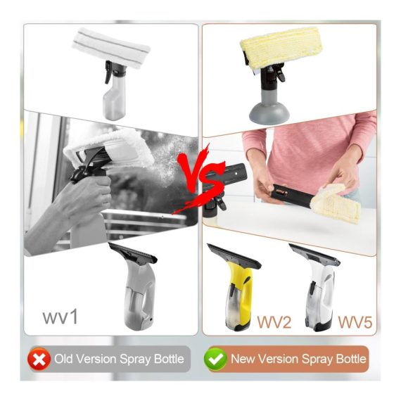 Kärcher Fenstersauger Ersatzteile Microfaser Wischbezug 5er Set für WV2 und WV5 Premium – Hoch Absorbierend Indoor Fensterreiniger Zubehör