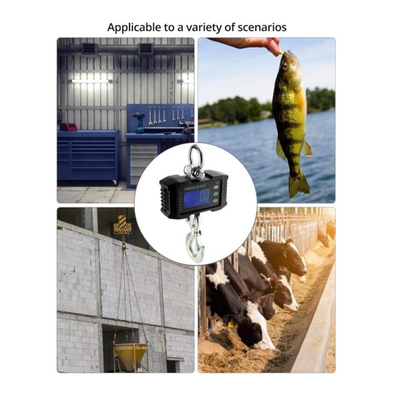 Digitale Hängewaage 1000 kg - Präzise Aluminium-Kranwaage für Wharf-Wiegen Stahlrohstoffe und Angeln