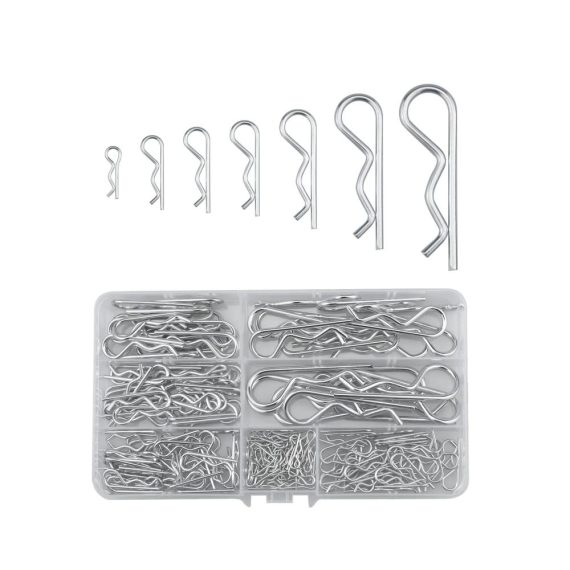 168 Stück Federstecker & Spezialsplinte Sortiment – Verzinkte Sicherungssplinte in 7 Größen (M1/M1.2/M1.5/M1.8/M2/M2.5/M3) für Auto Motorrad & Fahrradreparatur