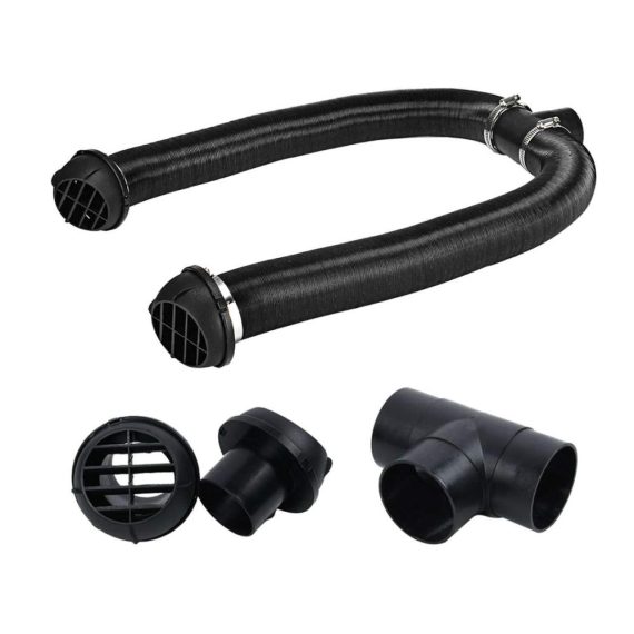 Lüftungszubehör 60 mm Lüftungsschlauch mit T-Stück Heizungsrohr Luftauslass & Clips