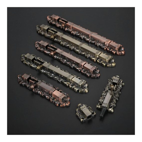Antike Bronze/Rotes Kupfer Türriegel-Set Klassische Europäische Vintage Scharniere mit Schrauben für Holz/Metall Türen & Fenster (150–250 mm) – Hochwertige Legierung Dekorative Akzente