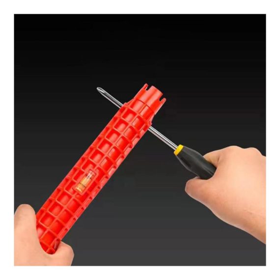 Multifunktionaler Sanitärwerkzeug-Set Rohrzangen & Wasserhahn-Installer | Klempner-Schlüssel für Spülbeckeninstallation | Badezimmerrohrabzieher (Rot 10x10x1.97 Zoll