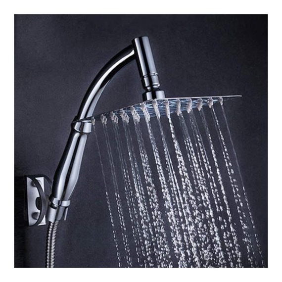 8 Regenduschköpfe Leistungsstarke Handbrause mit Hochdruck & Wassersparfunktion - Quadratisches Sprühgerät mit Drehgelenk und Halterung für Duschschlauch