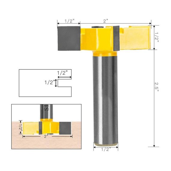 1/2 Zoll CNC-Spoilboard-Oberfräsen-Bits für Kantenbearbeitung & Aushöhlung - Holzbearbeitungswerkzeug für präzises Abflachen und Hobeln