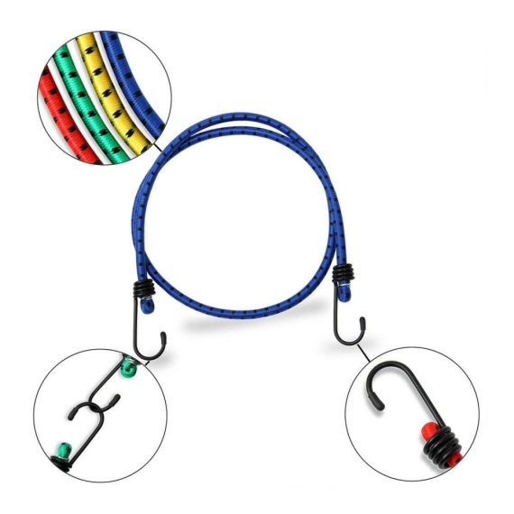12er Set Gummiseile Robuste Transport- und Gepäckspanner 30-95cm - Gummispanner für sicheres Befestigen und Spannen