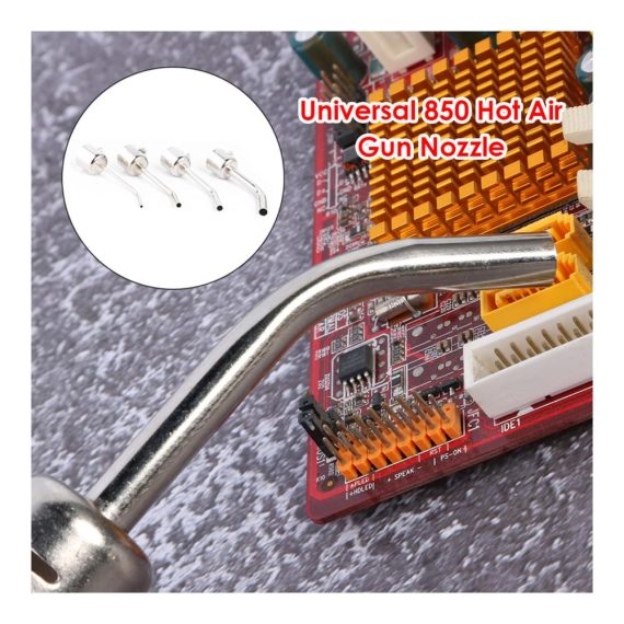 Heißluftpistolen-Düsen-Set Aluminiumlegierung 4-teilig mit 3/5/6/8 mm Durchmesser (6mm) - Optimales Schweißlötzubehör für 850 Heißluftpistolen-Reparaturen