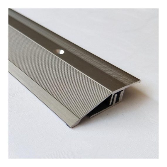 Übergangsprofil Türschwelle aus Aluminiumlegierung – Rutschfester Bodenübergang mit 43 cm Breite und Kantenschutzstreifen für Flur Unebenheiten 90–150 cm