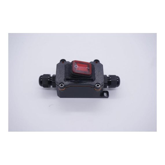 IP67 Wasserdichter Druckschalter - 16A/250V 20A/125V AC DPST 4-poliger Kabelschalter mit LED-Rotlicht für Außeneinsatz