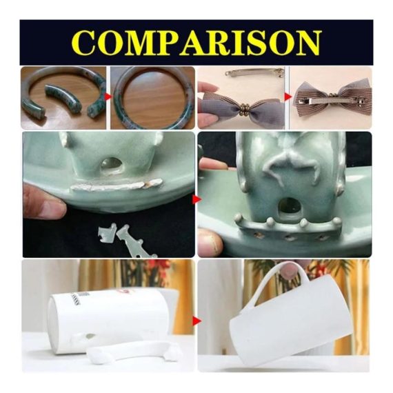 Multimaterial-Reparaturkleber | Leistungsstarker Sekundenkleber für Lot- und wasserfeste Reparaturen | Spurenloser Multifunktionskleber | Ideal für verschiedene Materialien | 2er-Pack
