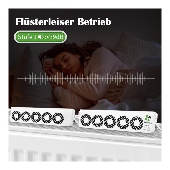 Smartes Heizungsmanagement Duo-Set Heizkörperregler & Zubehör mit leistungsstarkem Ventilator und 10 verbesserten Lüftern für maximale Heizeffizienz und Energieeinsparung