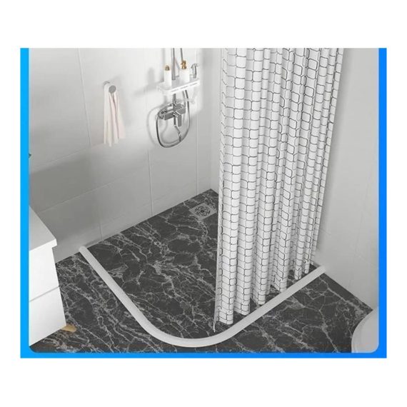 Selbstklebende Silikon-Duschbarriere - Wasserdichte Klebebanddichtungen für Nassräume Duschwand und Bodenabdichtung - Faltbarer Block und effektiver Wasserstopper für maximalen Schutz