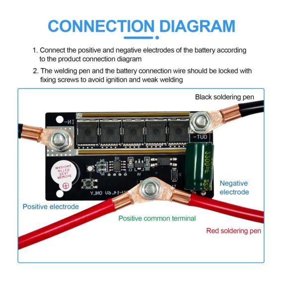 DIY 12V Pulse Spot Welder Tragbares Schweißgerät für Akku-Aufbewahrung & 18650/26650/32650 Platinen