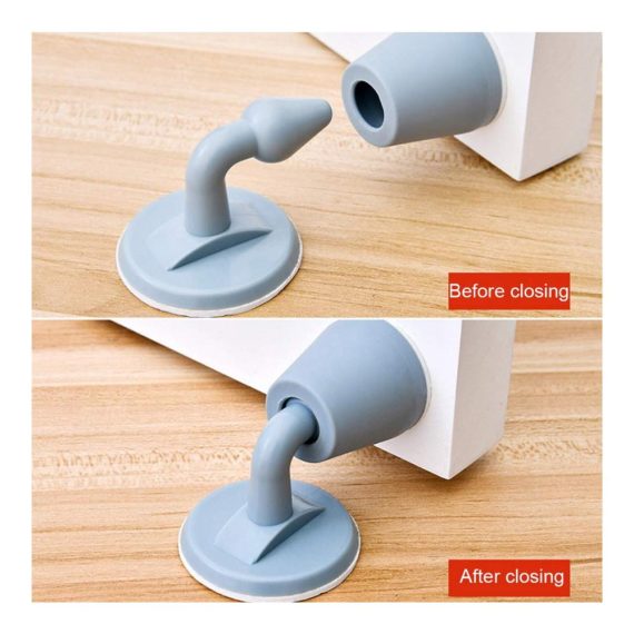 Boden-Türstopper Set 2 PCS - Selbstklebend Türpuffer für alle Hartböden - Zum Schutz von Wand und Möbel - Kleben Bodentürstopper Wandpuffer