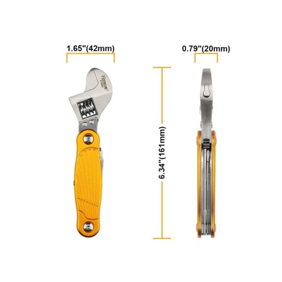 Multifunktionswerkzeug 7-in-1 Verstellbarer Aluminium-Schraubenschlüssel mit Edelstahlfeile - Ideal für Sägen Schraubendreher Flaschenöffner und Taschenmesser - Spezielles Männergeschenk