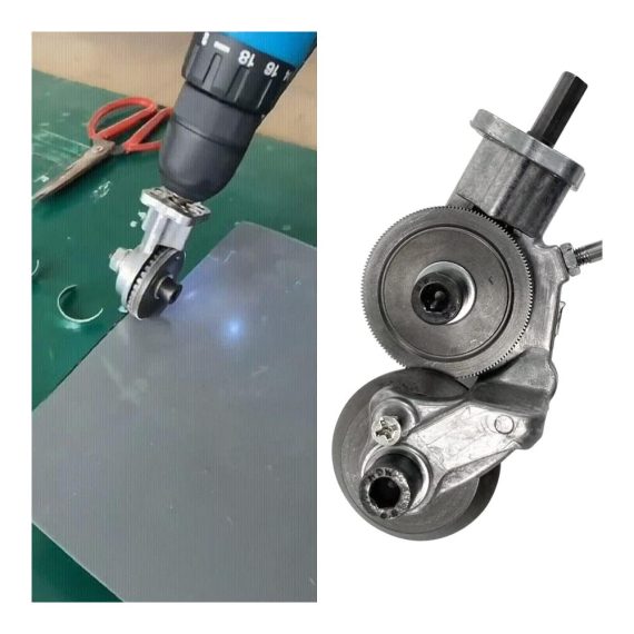 Elektrischer Blechschneider Präzises Schneiden mit der Metal Nibbler Bohrschere - Tragbares Blechschneidewerkzeug für die elektrische Bohrmaschine