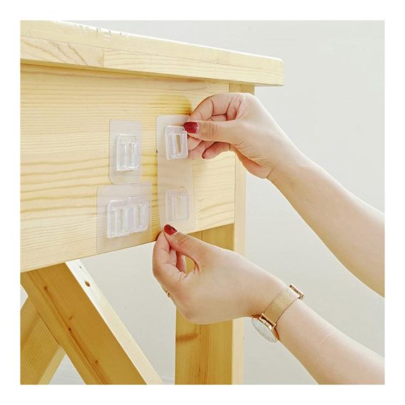 10 Paar Doppelseitige Klebe-Wandhaken für Bademäntel & Handtücher - Starke Saugnapf-Aufhänger für Küche Badezimmer & Schlafzimmer-Wandaufbewahrung