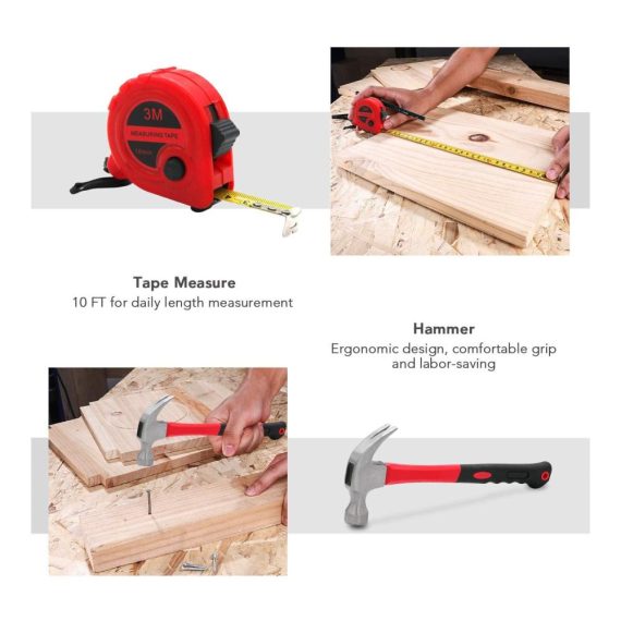 135-tlg DIY-Werkzeugset in hochwertigem Werkzeugkoffer – Ideale Handwerkzeuge für Haushalt Arbeitsplatz & Werkstatt – Reparatur- und Wartungsarbeiten leicht gemacht