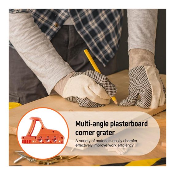 Gipskarton-Schneider mit Einhandhobel Präzises Handwerkzeug für das Schneiden von Gipskartonplatten mit 45° und 60° - Idealer Handhobel für effiziente Gipskarton-Arbeiten