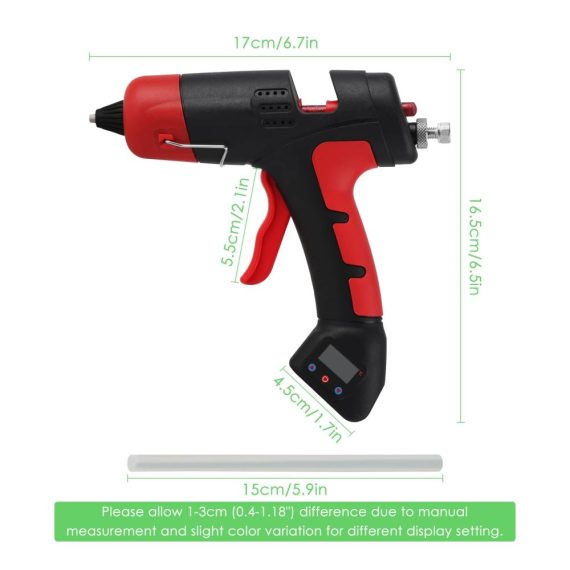 Kabellose Heißklebepistole mit 2200mAh Akku USB-wiederaufladbar und schneller Aufheizung – Ideal für Schule DIY Basteln Haus und Büro