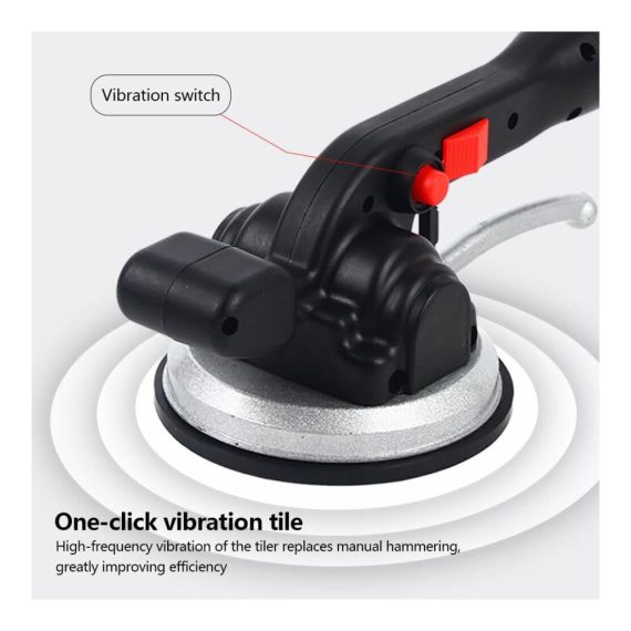 12.000 U/min Fliesenvibrationsmaschine m/Akku | Fliesenhämmer Nivellierer für Fliesenleger | Max. Belastung 100 kg | 6 Gang