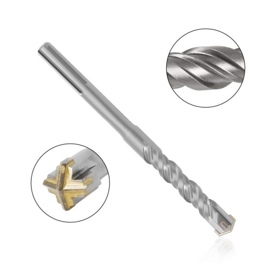 30x400mm SDS-Max Bohrkronen-Set für Beton & Ziegel - Hartmetall-Kreuzbohrer für Elektro-Hämmer Schlagbohrer & mehr