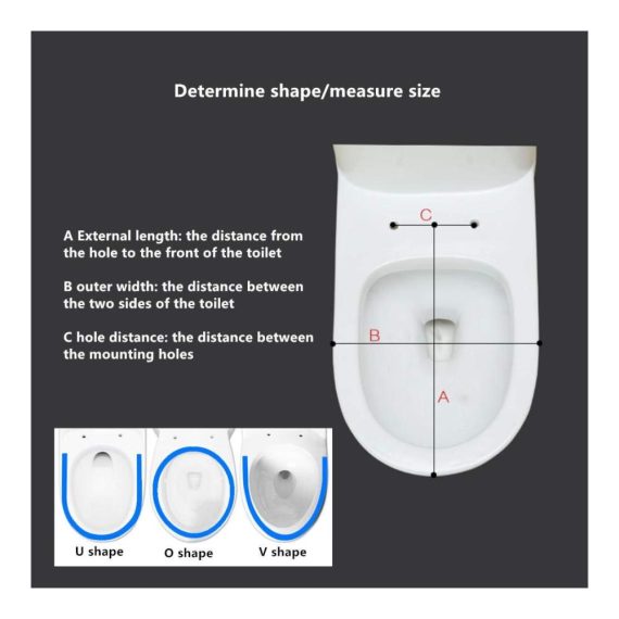 Moso Bambus Holz WC-Sitz mit Top-Befestigung und Verstellbaren Edelstahl-Scharnieren - Innovativer U/V/O-geformter Toilettendeckel aus Massivholz für Leichtigkeit und Bequemlichkeit