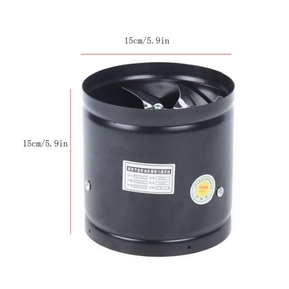 Badlüfter 150mm - Leistungsstarker Rohrlüfter 500㎡/h für Industrie- und Wohnanwendungen - Axialer Ventilator für Zuluft/Abluft in Wand Fenster Rohr - Idealer Gebläse Lüfter mit hoher Luftdurchsatzkapazität