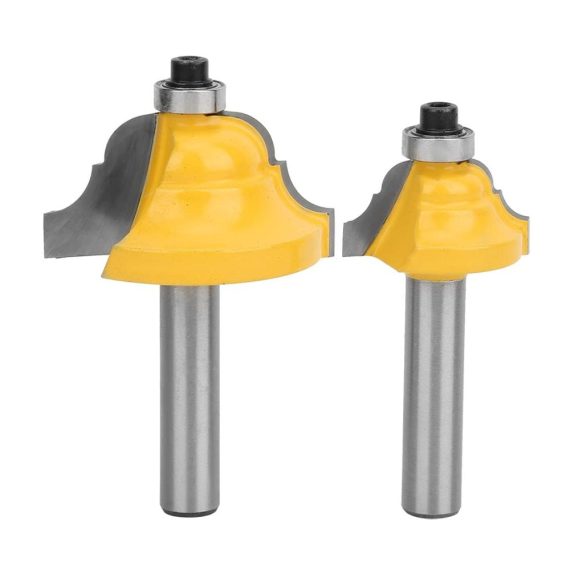 8mm Schaft-Handlauf-Fräser-Set (2 Stück) - Premium Legierungs-Holzbearbeitungs-Fräser für präzise Kantenbearbeitung & Aushöhlung | Router-Tisch & Schranktür Kantenwerkzeug
