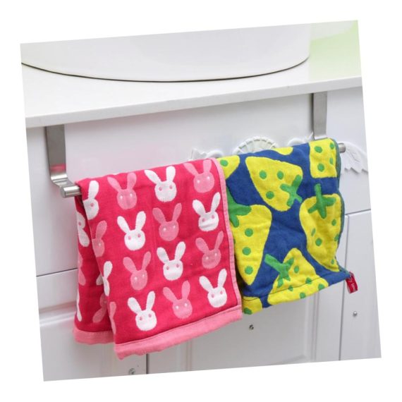 2St Edelstahl Handtuchhalter & -stangen für Wand und Tür - Platzsparender Geschirrständer und Schrankorganizer