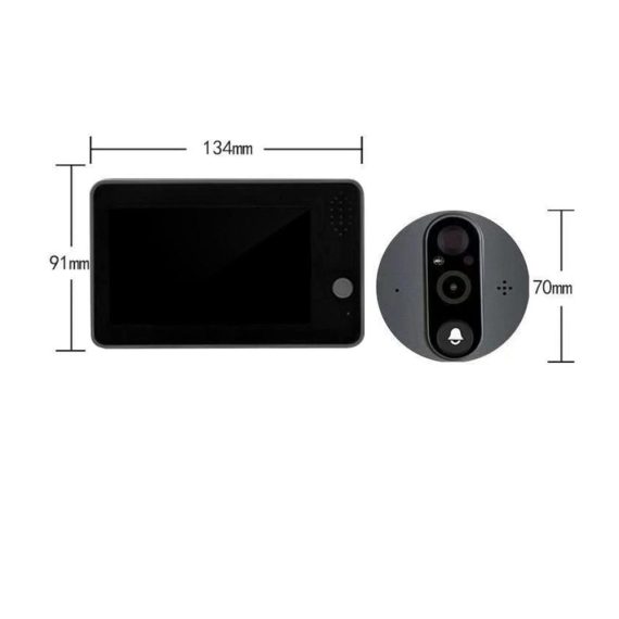 Intelligente WiFi-Türspion-Klingel mit 1080P Kamera 120° Sicht 43-Zoll-LCD Tuya Smart - Innovative Türklingel für maximale Sicherheit