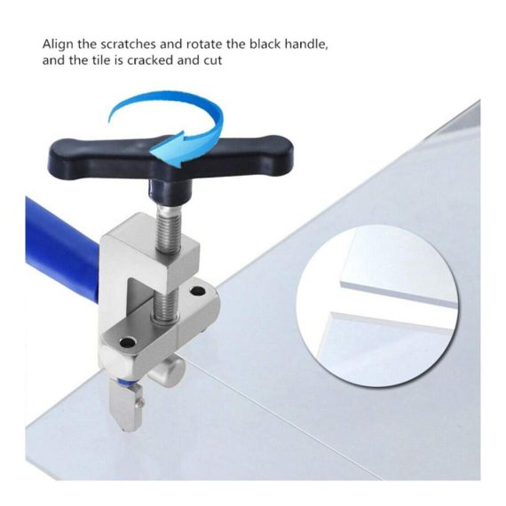 Manueller Fliesenschneider für Keramik und Glas – Professionelles Handgerät für leichtes und präzises Schneiden von dickem Glas Mosaik und Fliesen