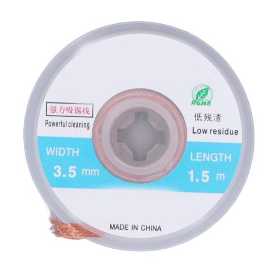 Elektronisches Lötzinn-Set Hochwertiges Lötdochtgeflecht aus Kupfer - 5 Stück 15m Länge 35mm Breite - Ideal zum präzisen Löten und Entlöten