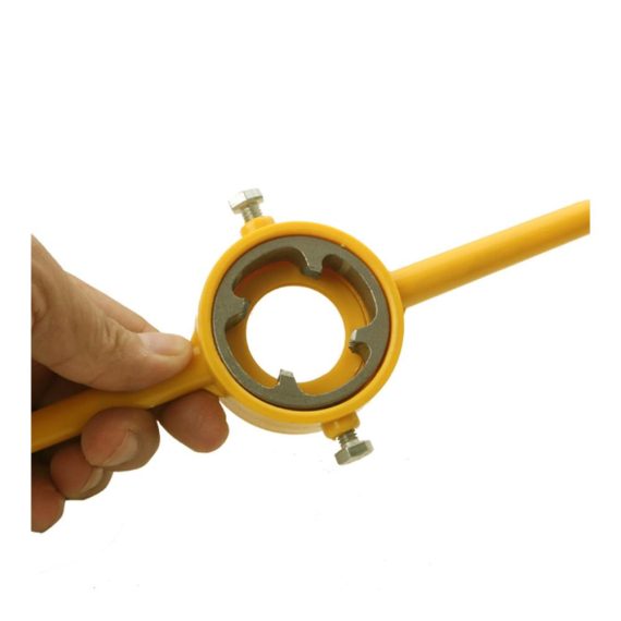 PVC Gewindeschneider Set - Profi Rundschneideisen und Rohrmatrizen für Sanitärarbeiten - 1/2 Zoll 3/4 Zoll 1 Zoll NPT - Manuelle Gewindeschneidwerkzeuge mit Einfädler