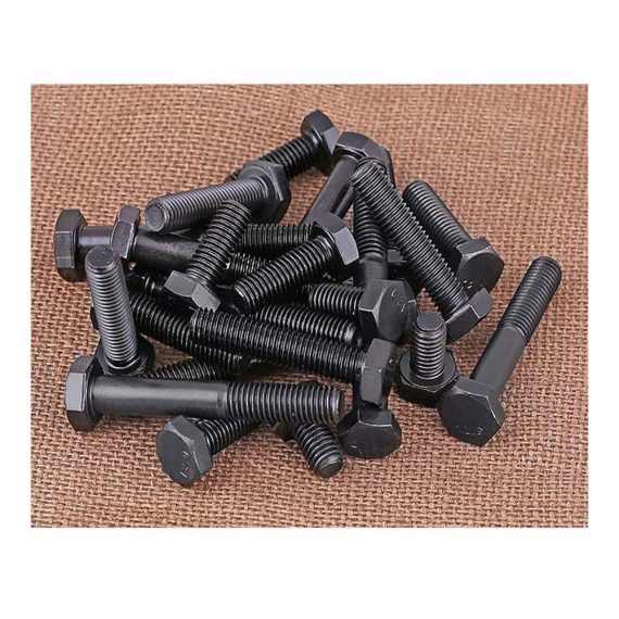 BOZONLI M8×16mm Strukturschrauben – Hochwertige Vollgewindeschrauben aus Kohlenstoffstahl (10 Stück) in elegantem Schwarz