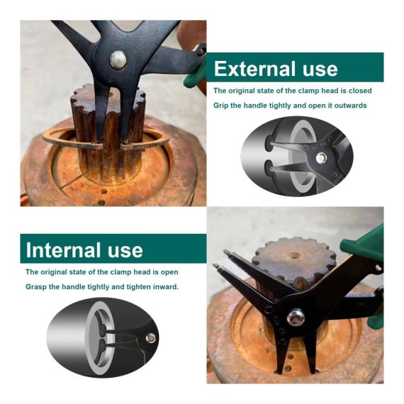 2-in-1 Sicherungsringzangen-Set Interne & Externe Sprengringzange für 10-40 mm Durchmesser