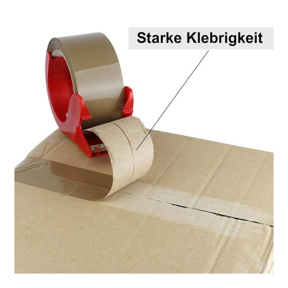 Packband Set Hochleistungs Paketbänder BOMEI PACK - 3 Rollen 66m x 48mm - Profi-Qualität Klebeband für sichere Verpackung von Paketen und Kartons - Braun Verpackungsmaterial mit hoher Klebkraft