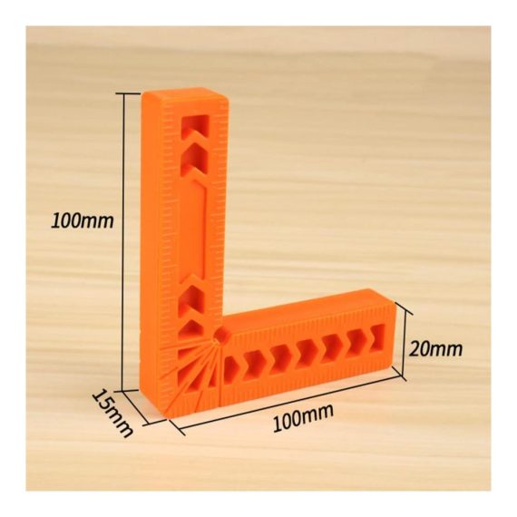 Holzbearbeitungswinkelspanner 90 Grad Eckklemmen-Set (3 Stück) für präzise Carpentry – L-Typ Lineal inklusive