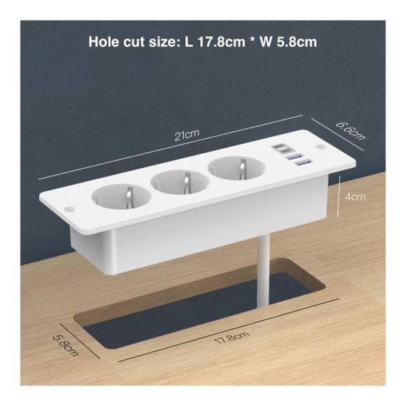 1. Praktische und elegante 3-fach Einbau Mehrfachsteckdose mit USB und Type-C Anschlüssen - ideal für Möbel oder Arbeitsflächen
2. Vielseitige Tischsteckdose mit 2 USB und 2 Type-C Anschlüssen - perfekt integrierbar in Tischplatten
3. Leistungsstarke und platzsparende Steckdosenleiste für Möbel oder Arbeitsflächen - inklusive 2m Kabel
4. Effiziente Mehrfachsteckdose mit versenkter Installation für modernes Möbeldesign - ideal für den Arbeitsplatz
5. Innovative Tischplatte Steckdose mit USB und Type-C Anschlüssen - praktisch und stilvoll