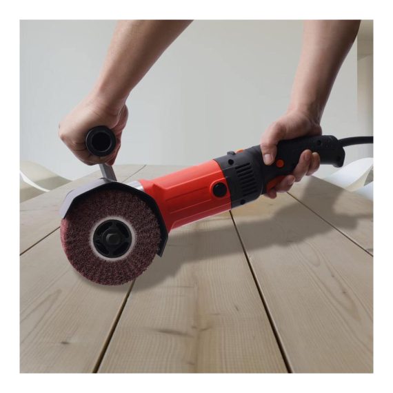 Bandschleifer 230V 1400W mit Satiniermaschine - Profi Schleifmaschine mit Stufenloser Drehzahlregelung Zweifacher Getriebeuntersetzung für Schleifen Polieren und Satinieren